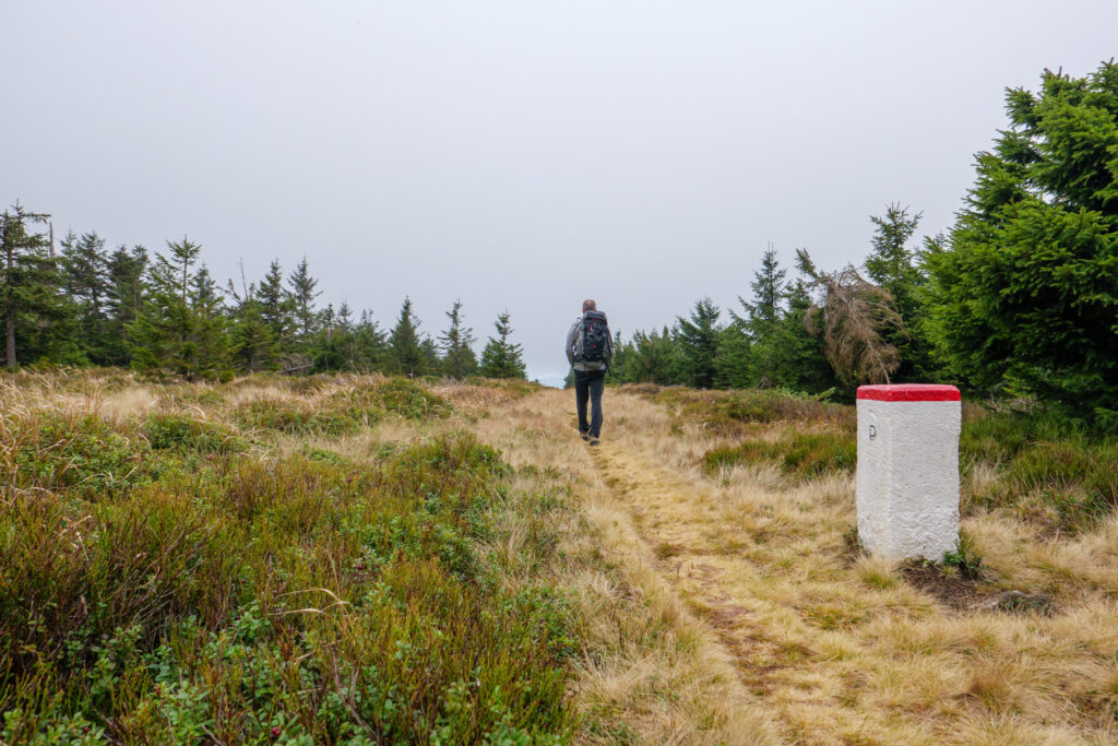 Unterwegs am Kammweg im Isergebirge.